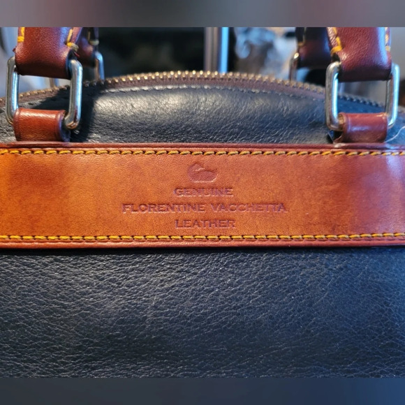 Dooney & Bourke Navy Leather Handbag. Vintage - Picture 10 of 13
